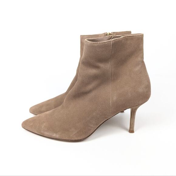 L'Agence Tan Aimee Suede Ankle Classic Boots Size 7.5 - Picture 5 of 10